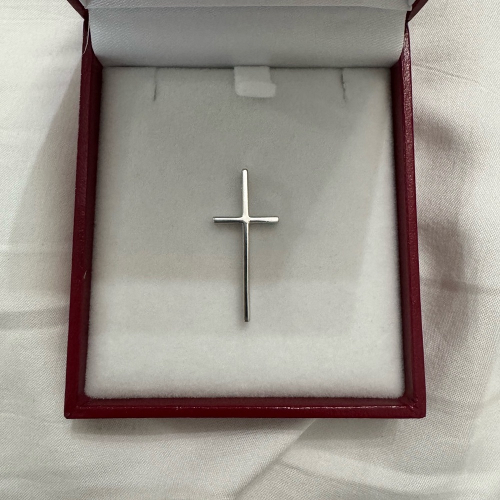 Tiffany & Co White Gold Cross Pendant